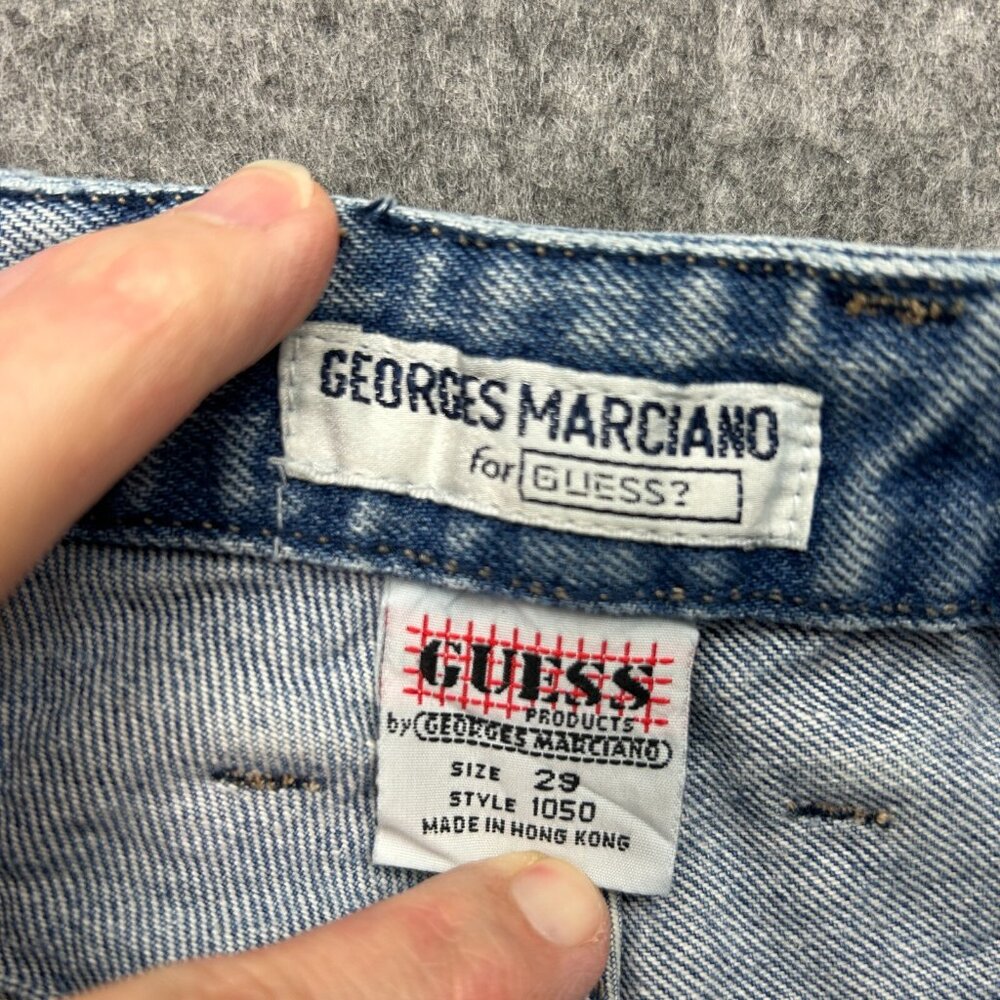 Guess 1050 Slim High Waist Narrow Leg Jeans Women's Size 29 Vintage Medium Wash - Picture 4 of 13